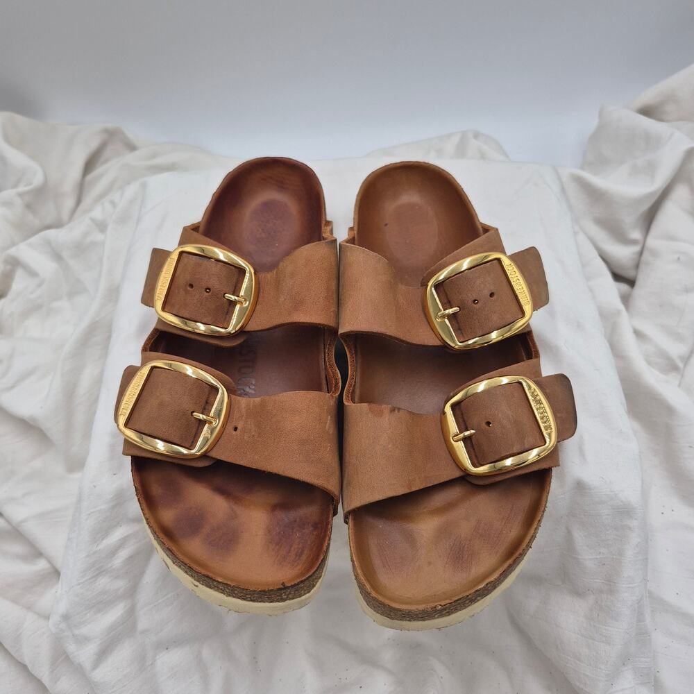 BIRKENSTOCK ARIZONA BIG BUCKLE LEATHER WOMEN SANDALS size 39 8-8.5